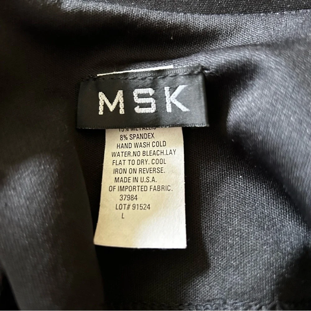 MSK Black and White Patterned Blouse